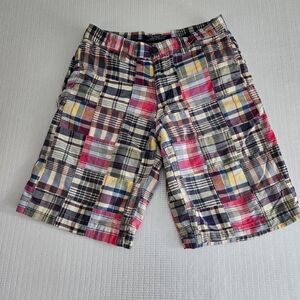 Old Navy Surplus Co. Shorts Mens Size 30 Check Pattern Multi Color Cotton